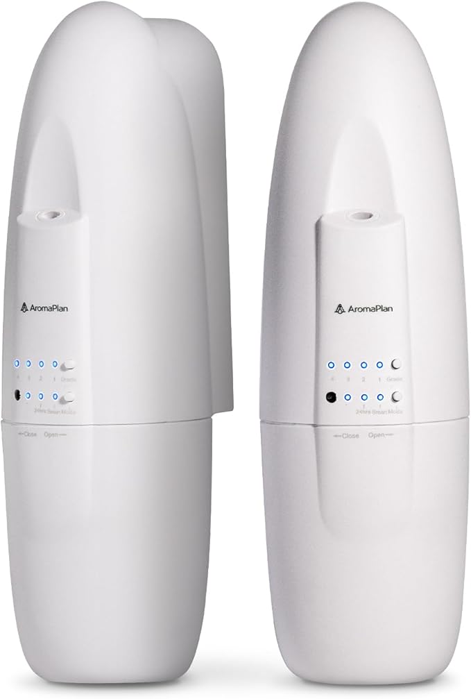 AROMAPLAN Authentic Plug in Waterless Diffuser (2 Pack)- Fragrance Diffuser, Waterless Diffusers for Essential Oils, Wall Diffusers Plug in-Up to 500 Sq. FT Coverage - Nanotechnology Plug in (White)
