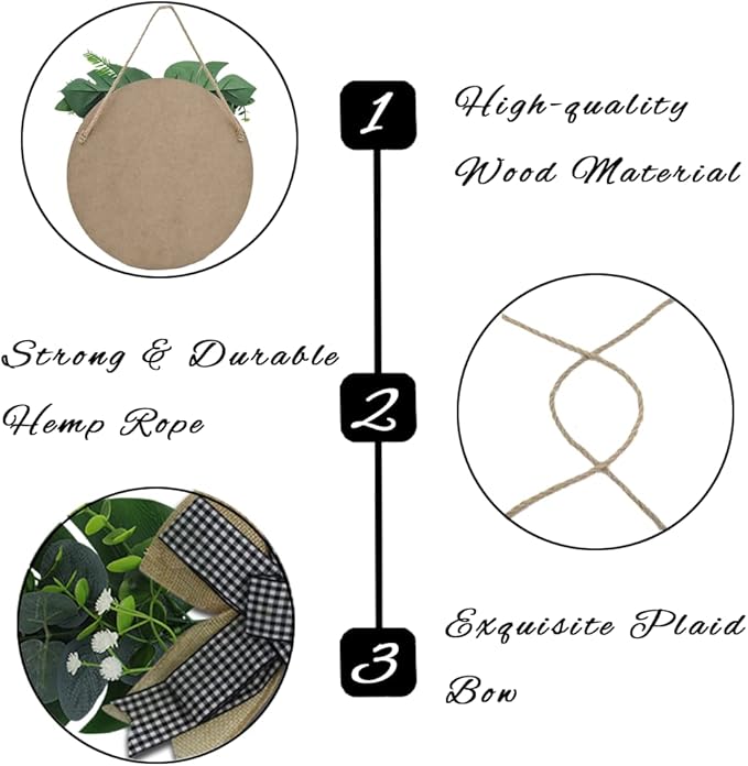 Crazy Dog Hanging Wall Sign for Front Door Home Kitchen Decor Rustic Wooden Round Sign Wall Decoration for Kitchen Dining Room Living Room Bedroom Outdoor