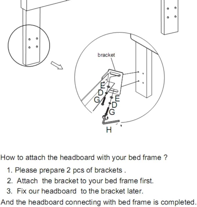 24KF Upholstered Tufted Button Linen Fabric Headboard,Comfortable Fashional Headboard King/CA King Size,Dark Gray