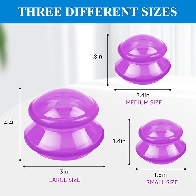 Silicone Cupping Therapy Sets, Cupping Kit for Massage Therapy,Anti Cellulite Cup, for Cellulite Reduction Joint Pain Muscle Pain