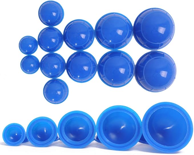 12 Pcs Silicone Massage Cupping Set Vacuum Cupping Acupuncture Cupping Therapy Set Professional Body Massage Cup Set Vacuum Massage Cupping for Pain Relief Muscle Relaxation,Pack of 12