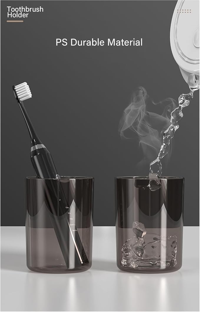 Toothbrush Holders for Bathrooms Toothbrush Holder Wall Mounted Toothpaste Dispenser for Kids Automatic Tooth Brushing Holder Bathroom Toothbrush Holder Set Shower Accessories Sets - Black