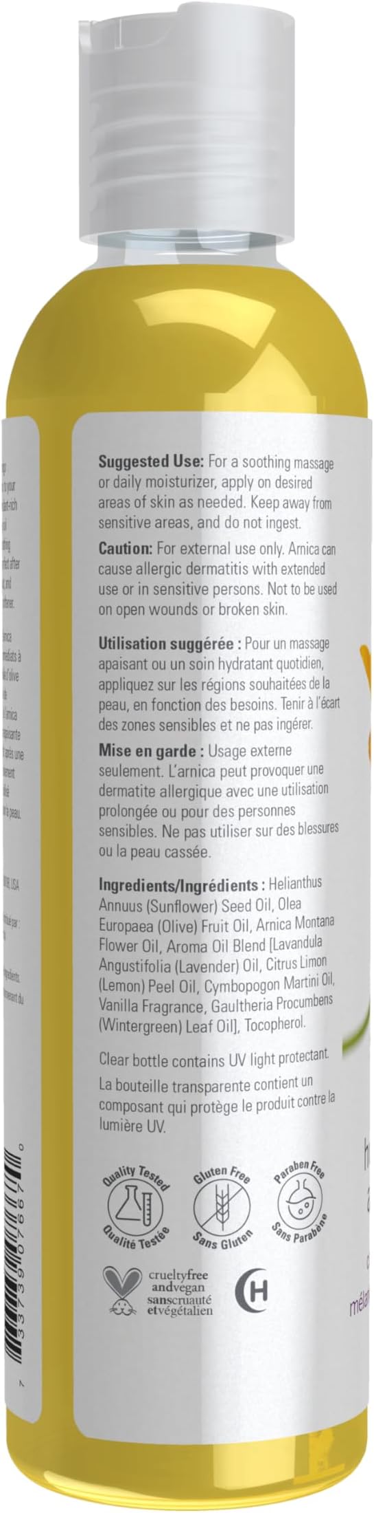 NOW Solutions, Arnica Soothing Massage Oil, Comforting Antioxidant Blend, 8-Ounce