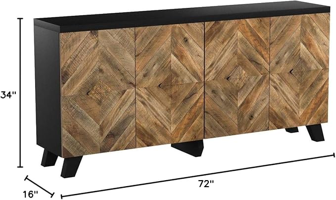 Signature Design by Ashley Robin Ridge Modern Wood Accent Cabinet or TV Stand, Brown & Black