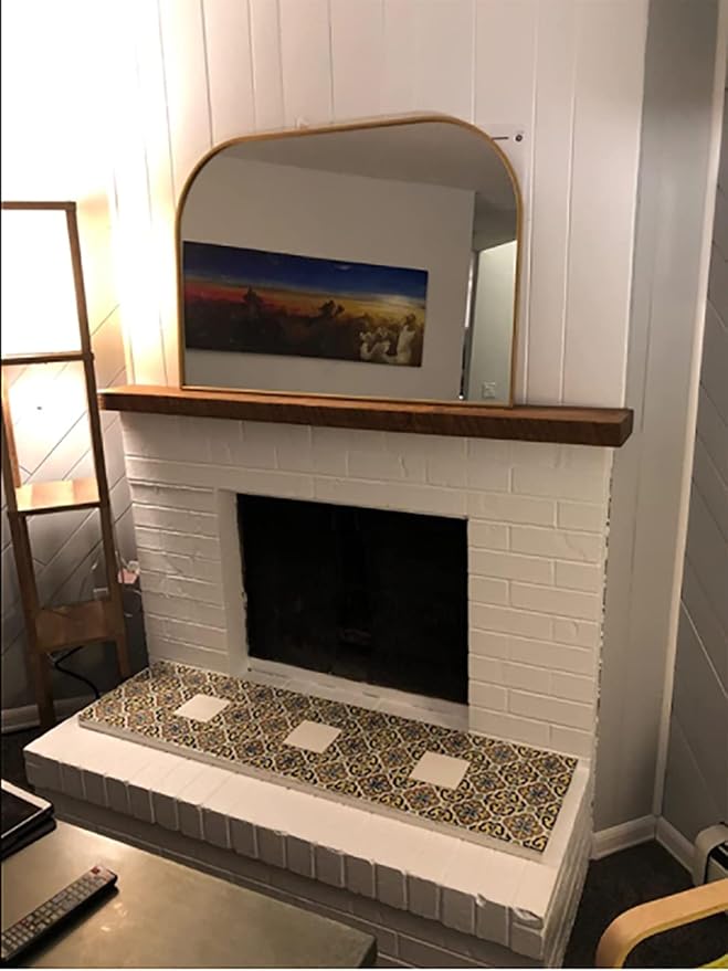 joelsantiques 72 Inch Wooden Floating Shelves for Wall - 72x8x2 in - Made of Natural Wood - Long Heavy Duty Rustic Wall Shelves for Bedroom - Perfect for Living Room, Kitchen - Medium Brown