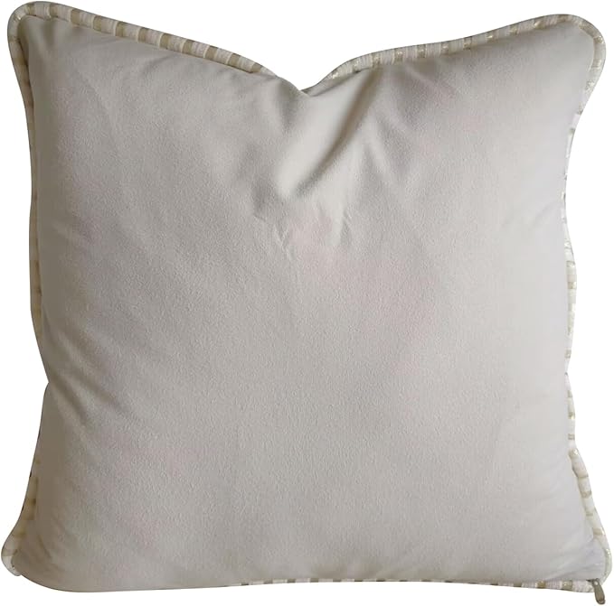 Set of 2 Beige Vintage Throw Pillows Covers 18x18in,Floral Embroidered Cushion Cover for Sofa Bedroom,Euro Sham Covers Retro Home Decor Pillows Covers