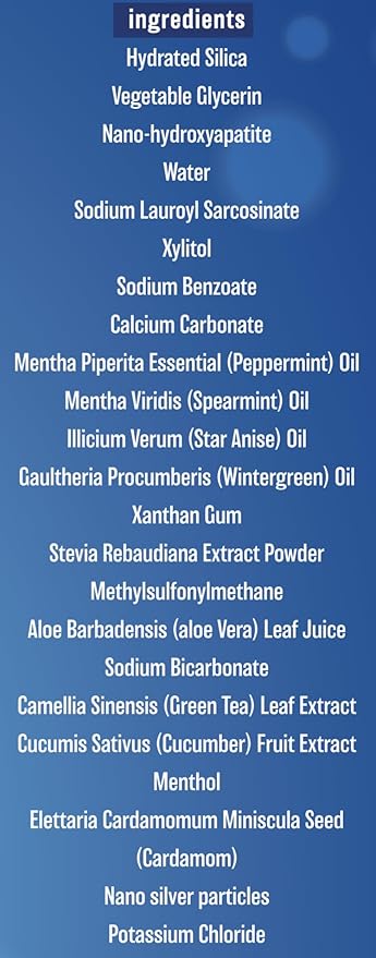 10% Nano Hydroxyapatite Toothpaste (Fluoride Free), with Nano Silver, Natural, Remineralizing, Whitening, Sensitive Teeth, SLS Free, Xylitol Nano-Hydroxyapatite Toothpaste for All Ages, 3.5 oz