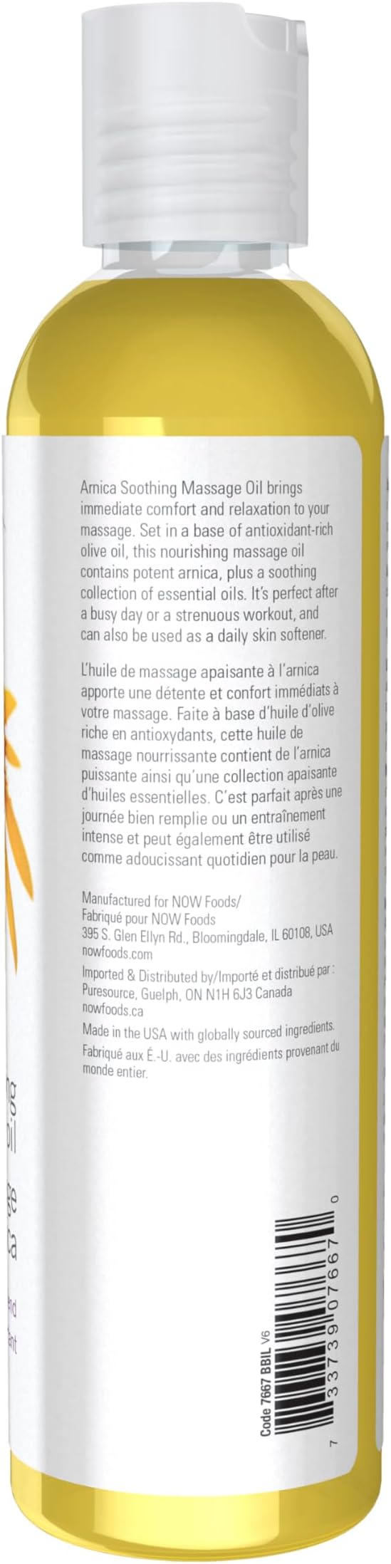 NOW Solutions, Arnica Soothing Massage Oil, Comforting Antioxidant Blend, 8-Ounce