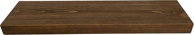 joelsantiques 24 Inch Wooden Floating Shelves for Wall - 24x8x2 in - Made of Natural Wood - Heavy Duty Rustic Wall Shelves for Bedroom - Perfect for Living Room, Kitchen - Medium Brown