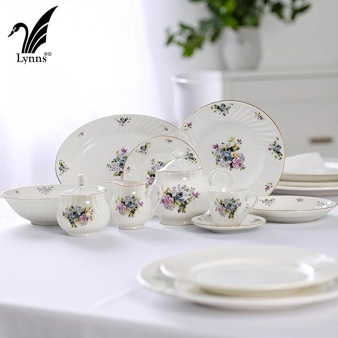 Lynns Paradise Serafina 14-Inch Oval Platter, Set of 2, Purple; Heavy Duty; Chip Resistant; Lead and Cadmium Free; Freezer to Oven Safe up to 500°F