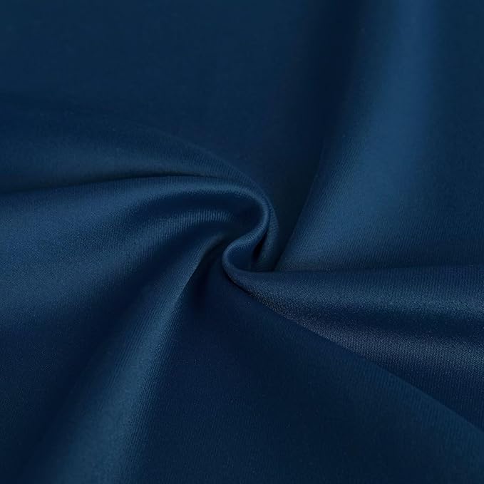 Blackout Curtains 72 Inch Length for Bedroom, Thermal Insulated Blackout Curtains 2 Panels Set, Solid Grommet Privacy Room Darkening Drapes for Living Room Windows(W52 x L72, Navy Blue)