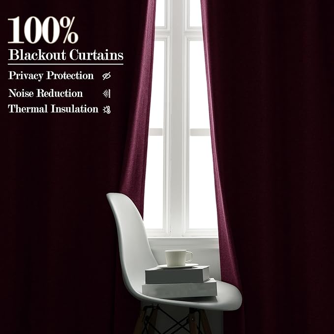 100" W x 96" L Faux Linen Room Divider Curtains, Full Blackout Pinch Pleated Drapes for Traverse Rod, Bedroom Divider Privacy Drapery with Hooks for Ceiling Track, 1 Panel, Lilac