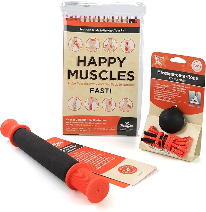 Tiger Tail Foot Muscle Care Kit - Perfect for Massaging Small Muscles in The Foot, Back, and Shoulders