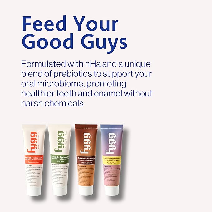 Fluoride-Free Toothpaste with Prebioitics – Coconut Cream Flavor (4oz) | Nano-Hydroxyapatite Remineralizing for Sensitive Teeth, Whitening & Enamel Repair