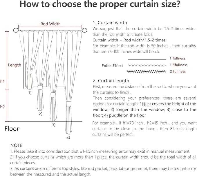 Joydeco Linen Curtains 84 Inch Length 2 Panel Sets,Light Filtering Curtains for Bedroom 100 Inch Wide Living Room Drapes with Back Tabs & Rod Pockets (W100 x L84 Inch, Beige)
