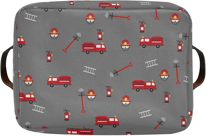 Storage Basket Bin Firefighter Equipment and Tools Organizer Basket Collapsible Shelf Basket Cube with handle for Nursery Bedroom Bathroom