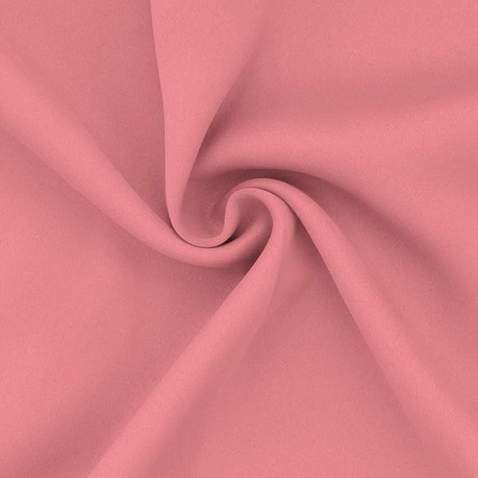 Easy-Going Blackout Curtains for Bedroom, Solid Thermal Insulated Grommet and Noise Reduction Window Drapes, Room Darkening Curtains for Living Room, 2 Panels (52x84 in,Pink)