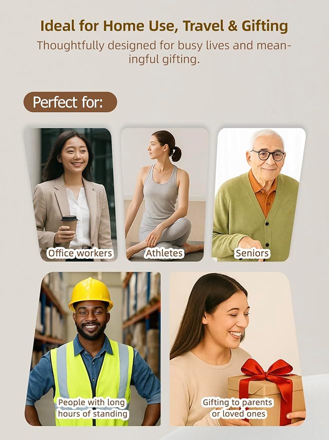 Leg Massager for Circulation and Pain Relief, Lymphatic Drainage & Varicose Veins Support - Calf, Foot & Knee Massager with SoothingPulse, Heat, Light & Vibration – Ideal for Swelling & Fatigue, White