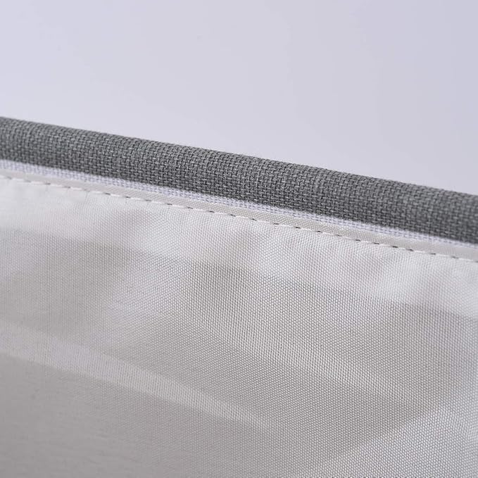 TheWarmHome Storage Basket Fabric Basket with Handles Dog Toy Basket Cloth Storage Bin Shelf Basket Decorative Storage Basket Shoe Basket Gift Basket(Grey&White Stripes-1 Pack,15.7L×11.8W×8.3H)