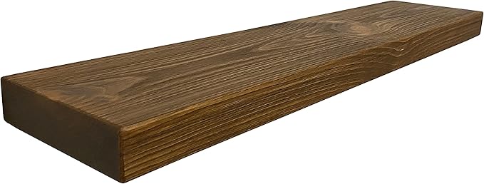 joelsantiques - 36 Inch Wooden Floating Shelves for Wall - 36x8x2 in - Made of Natural Wood - Heavy Duty Rustic Wall Shelves for Bedroom - Perfect for Living Room, Kitchen - Medium Brown