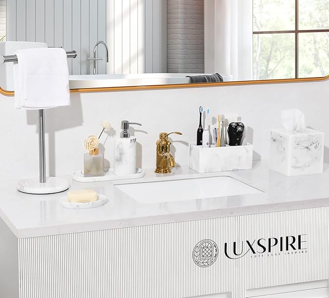 Luxspire Toothbrush Holder, Ink White