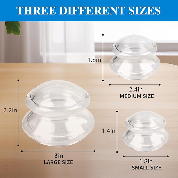Silicone Cupping Therapy Sets, Cupping Kit for Massage Therapy,Anti Cellulite Cup, for Cellulite Reduction Joint Pain Muscle Pain