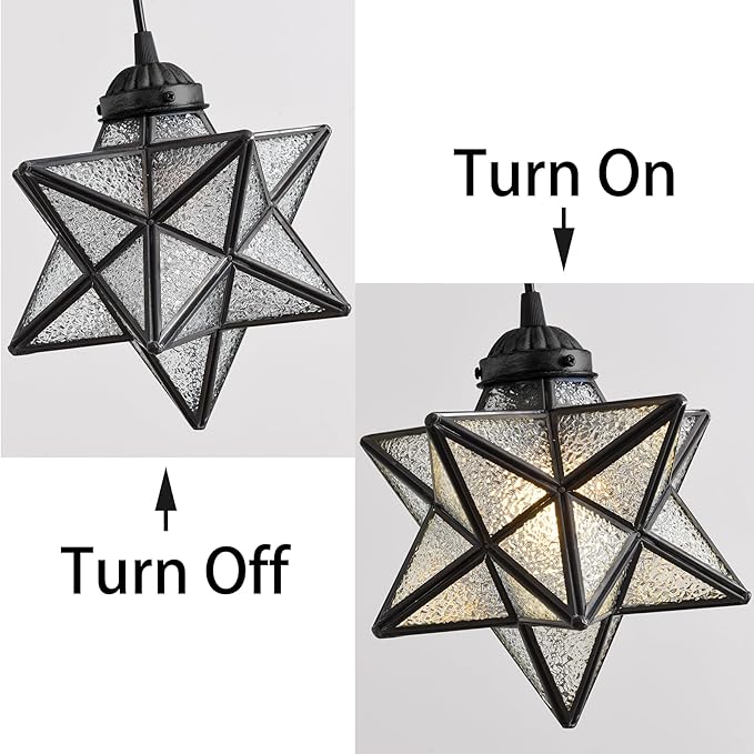 Modern Glass Pendant Lights Dining Room Chandeliers Lighting for Kitchen Island Light Fixture Hanging Light with Warm Light Bulb