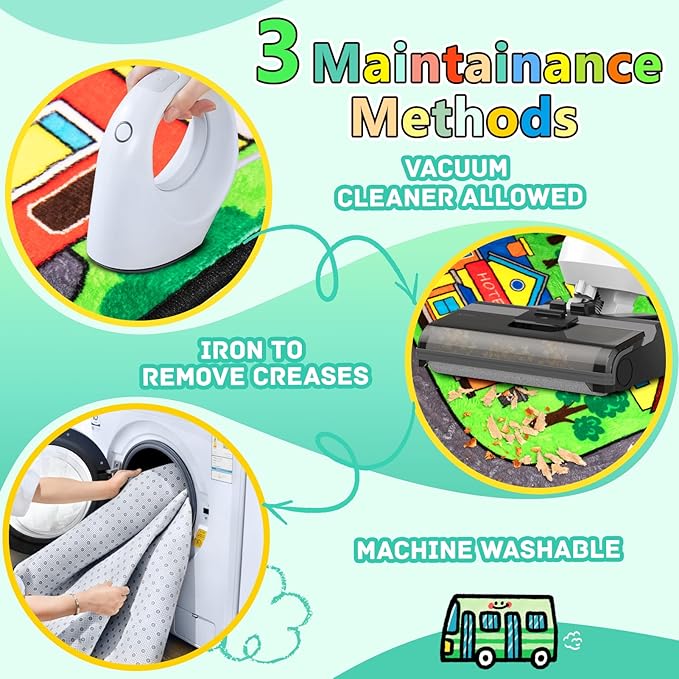 Road Car Rug,City Road Rug for Kids,3x5 Ft Kids Floor Play mat,and Car Carpet Play Mat with Realistic Colors – Perfect for Children and Non-Slip for Classroom,Playroom and Bedroom