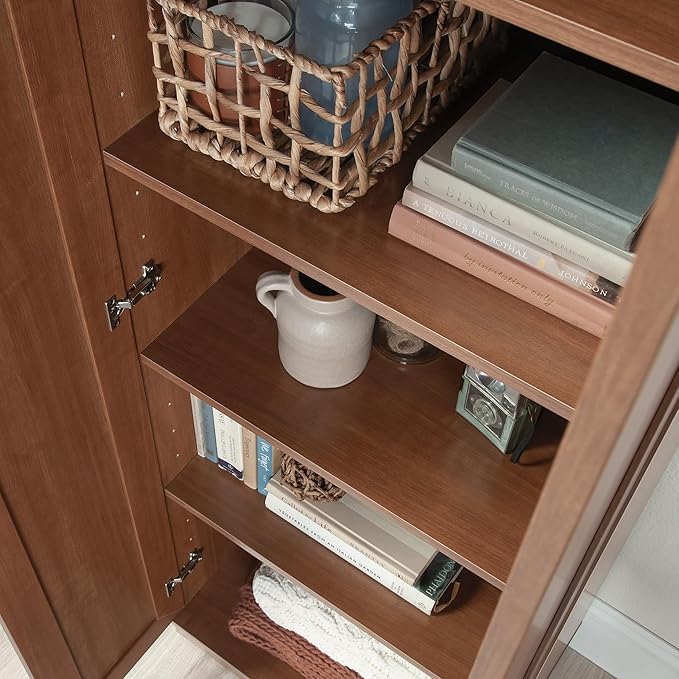 Sauder HomePlus Storage Pantry cabinets, L: 23.25" x W: 17" x H: 71.18", Sienna Oak