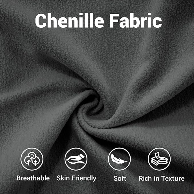 U Shaped Couch Sectional Couch, 3-Seater Cloud Couch Sectional Oversized Couch, Sofa Bed Couch with Round Bolster Armrests 5 Pillows, Modular Couch Home Sofa Living Room Couch(Gray)