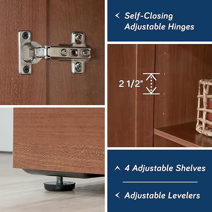 Sauder HomePlus Storage Pantry cabinets, L: 23.25" x W: 17" x H: 71.18", Sienna Oak