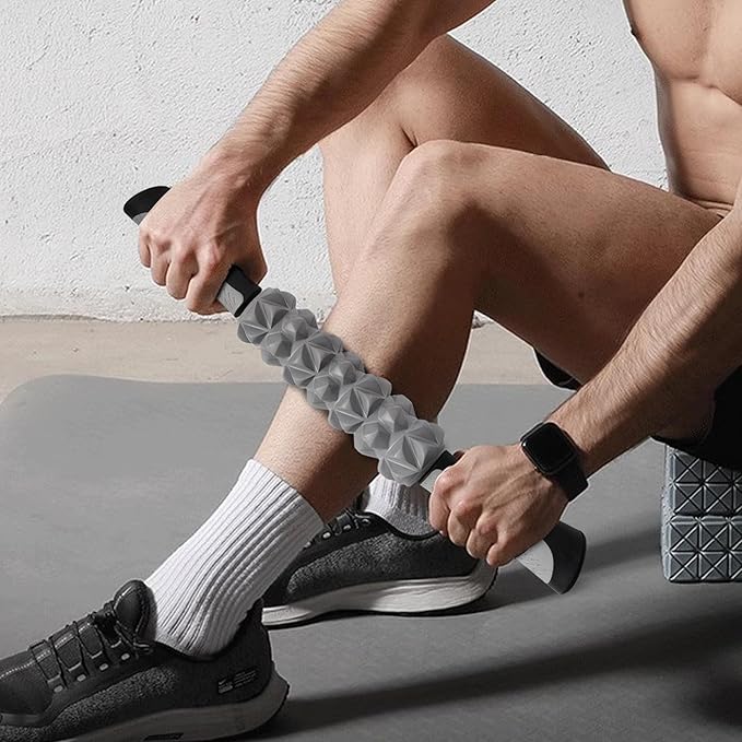 KITWILD Muscle Roller Stick, Massage Roller Stick for Athletes, Body Massage Stick for Muscles Deep Tissue, Muscle Relaxation Roller for Physical Therapy, Myofascial Release, and Yoga Therapy, Pink