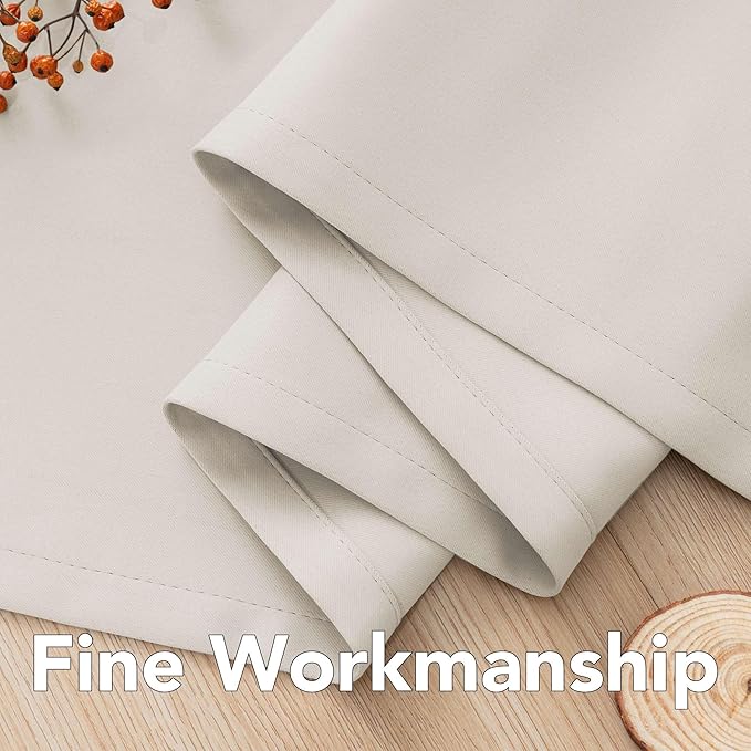 H.VERSAILTEX Blackout Curtains for Bedroom Thermal Insulated Room Darkening Living Room Curtains 84 Inch Long Grommet Privacy Protection Window Curtain Panels/Drapes for Nursery, 2 Panels, Fog