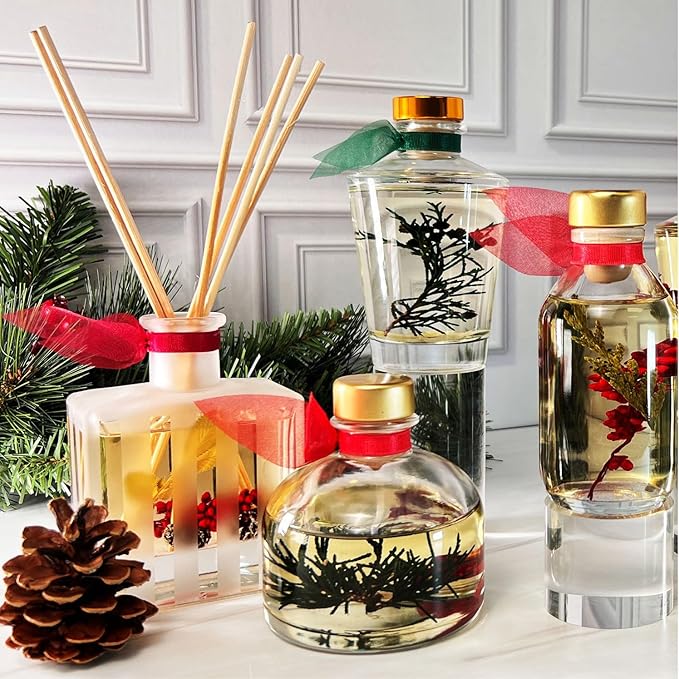 LOVSPA Reed Diffuser Set, Heirloom Pumpkim Scented Oil Diffuser with Sticks, Home Fragrance Accessories for Bathroom Shelf Decor, Aroma Diffusers for Home or Office Fall Decor, USA Made
