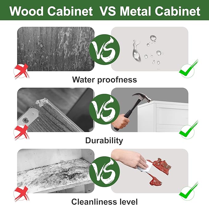 Tall Narrow Storage Cabinet 66.93" H Tall Bathroom Cabinet Metal Pantry Cabinets, 4 Adjustable Shelves for Kitchen, Home Office, Living Room, Dinning Room (20 inches Wide White)