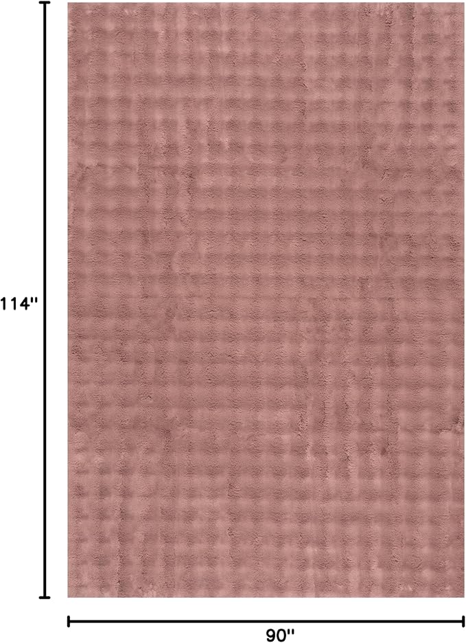 nuLOOM Jeni Checkered 7'6" x 9'6" Machine Washable Area Rug for Living Room Bedroom Dining Room Kitchen, Burgundy