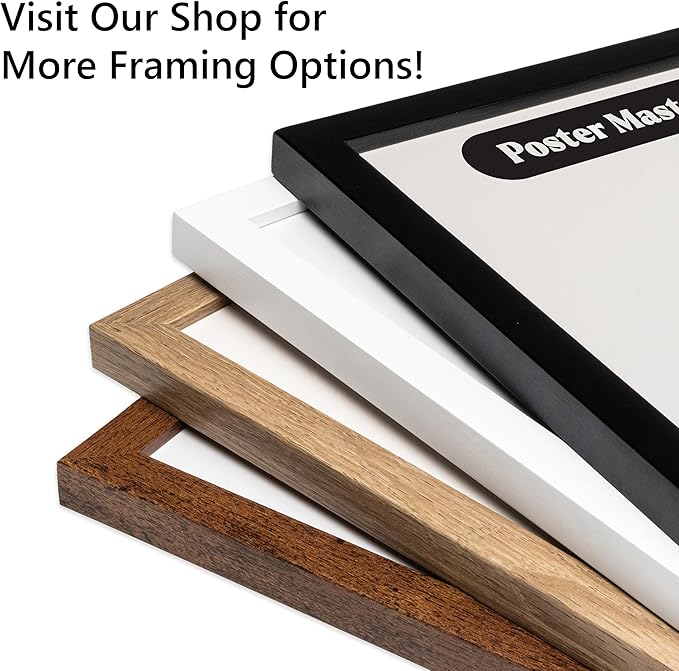 Poster Master Vintage Poster - Retro One Line Elephant Drawing Print - Elephant Art - Minimal Gift for Men, Women, Animal Lover - Abstract Wall Decor for Home, Office, 16x20 Brown Framed