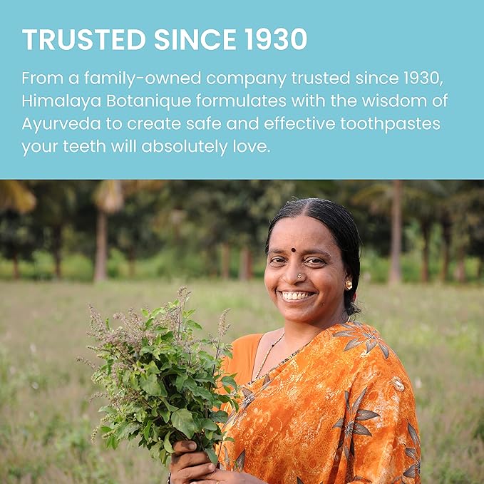 Himalaya Botanique Neem & Pomegranate Toothpaste, Original Formula for Brighter Teeth and Fresh Breath, 0.74 oz, Fluoride Free, TSA Approved Travel Size, 10 Pack