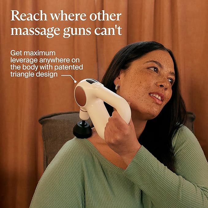 TheraGun Therabody Sense Percussion Massage Gun - Deep Tissue Personal Massager with Preloaded Routines for Stress Relief, Pain Relief & Muscle Soreness in Neck, Back, Leg, Knee, and Shoulder (White)