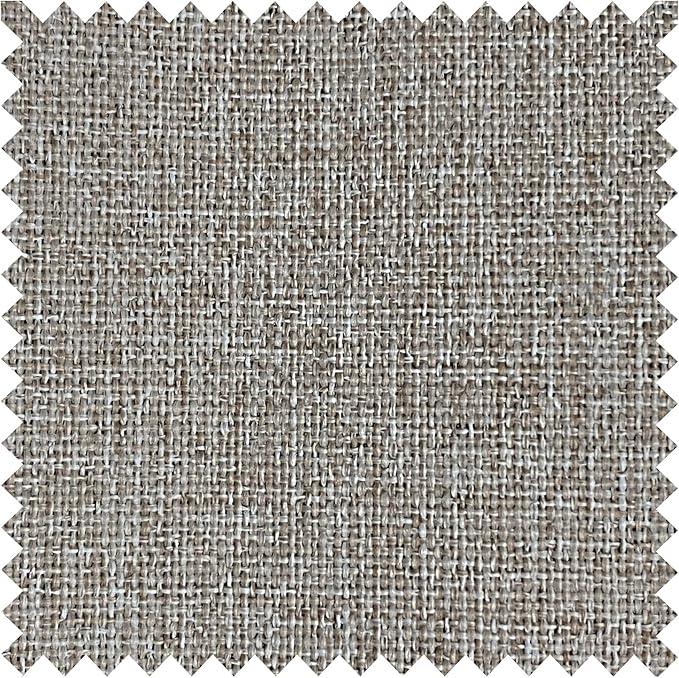 Macochico 100% Blackout Light Khaki Linen Curtains 84 Inches Long Pinch Pleated Burlap Curtains for Bedroom Living Room Farmhouse Nursery Thermal Window Panels with Tieback 72”Wx84”L 1 Panel