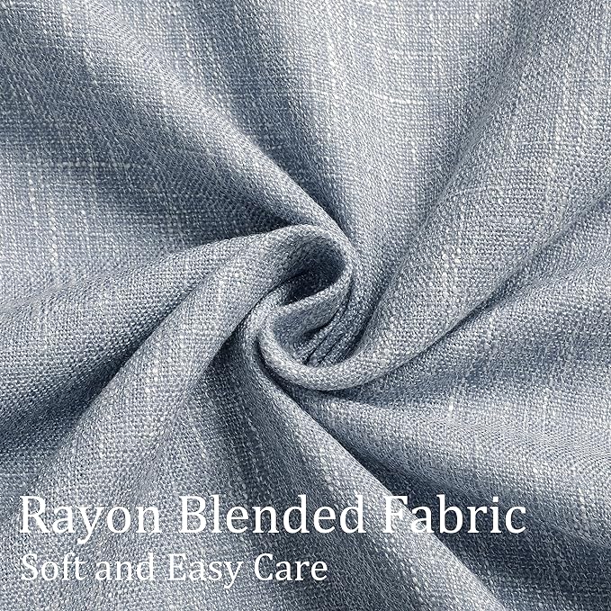 Vision Home Chambray Blue Pinch Pleated Full Blackout Curtains Room Darkening Window Curtains 95 inch for Living Room Bedroom Thermal Insulated Pinch Pleat Drapes with Hooks Back Tab 2 Panel 40"Wx95"L