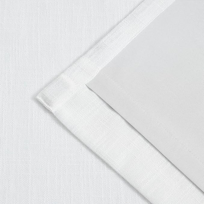 Vision Home White Pinch Pleated Full Blackout Curtains Thermal Insulated Window Curtains 120 inch for Living Room Bedroom Room Darkening Pinch Pleat Drapes with Hooks Back Tab 2 Panel 40" Wx120 L