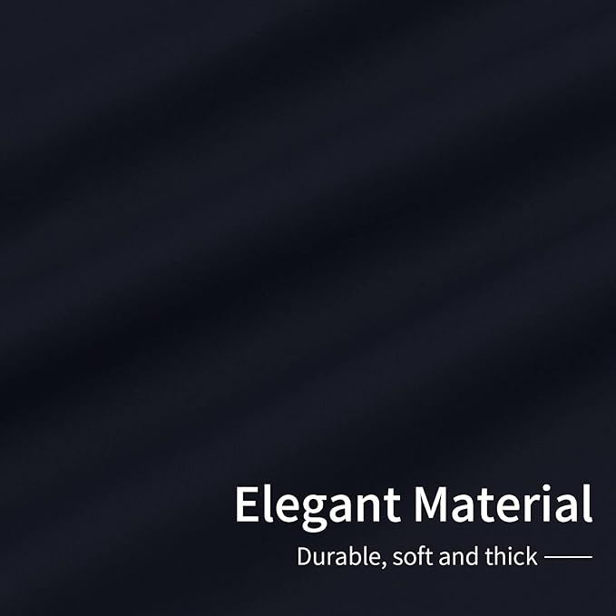 Easy-Going Blackout Curtains for Bedroom, Solid Thermal Insulated Grommet and Noise Reduction Window Drapes, Room Darkening Curtains for Living Room, 2 Panels(42x84 in, Navy)