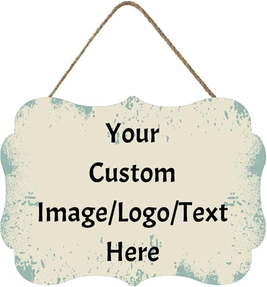 Personalized Custom Wooden Signs with Any Text Name for Home Door Man Cave Bar Family Farmhouse Decorative Home Kitchen Rustic Wall Decor