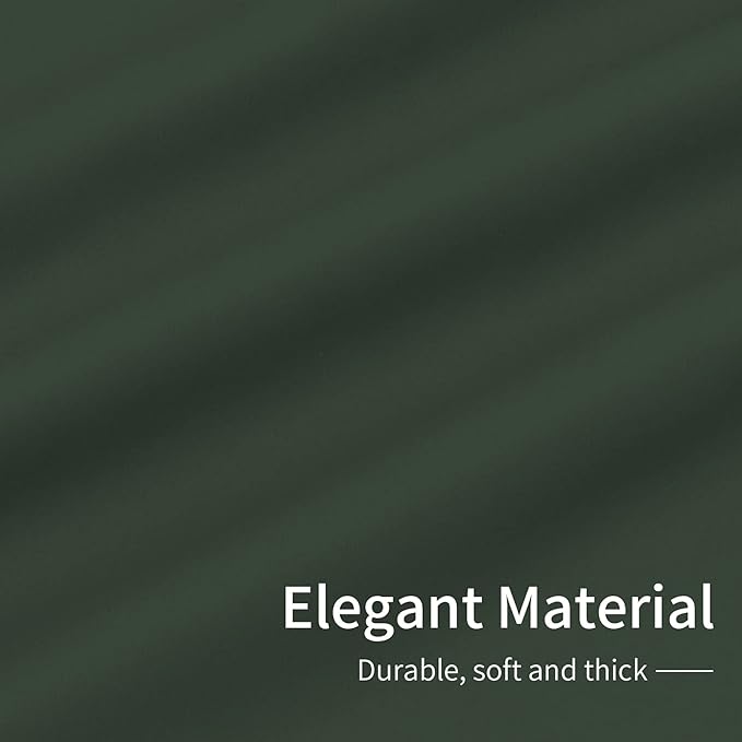 Easy-Going Blackout Curtains for Bedroom, Solid Thermal Insulated Grommet and Noise Reduction Window Drapes, Room Darkening Curtains for Living Room, 2 Panels(42x63 in, Greyish Green)