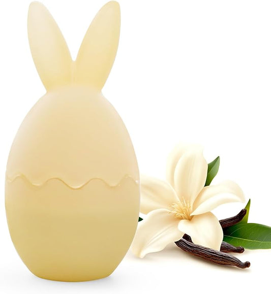Vanilla Scented Candle, Bunny Spring Home Decor, Indoor Easter Decoration for Table Centerpiece, Gift for Women