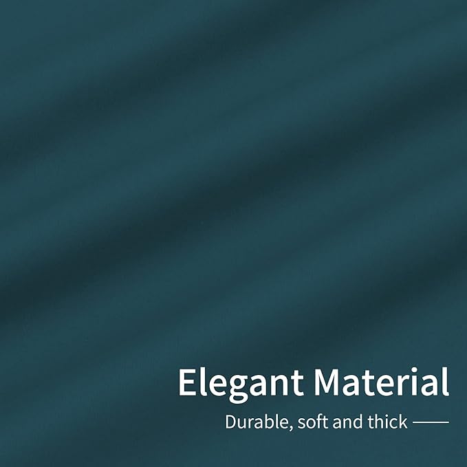 Easy-Going Blackout Curtains for Bedroom, Solid Thermal Insulated Grommet and Noise Reduction Window Drapes, Room Darkening Curtains for Living Room, 2 Panels(42x63 in, Peacock Blue)