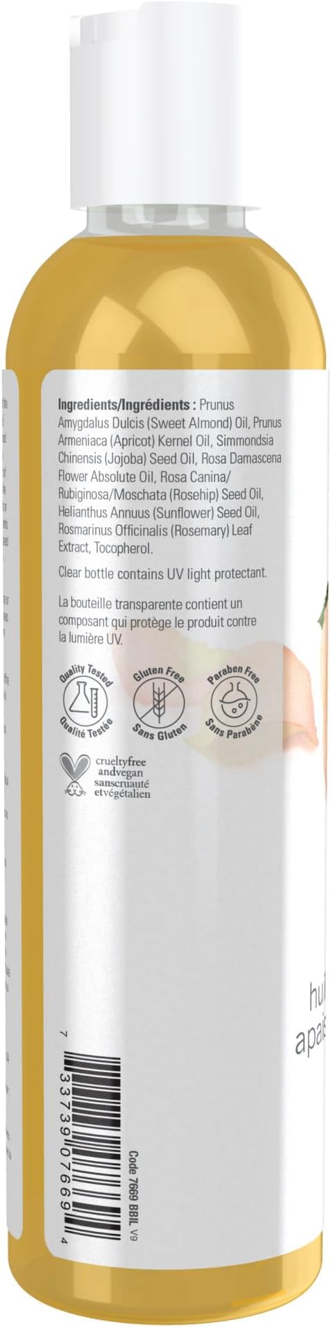 NOW Foods Solutions, Tranquil Rose Massage Oil, Body Moisturizer for Dry Sensitive Skin, Promotes Healthy-Looking Skin, 8-Ounce