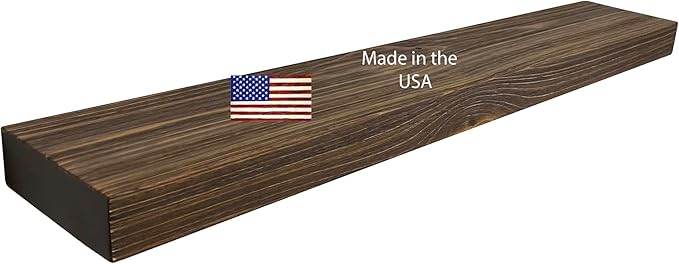 joelsantiques 54 Inch Wooden Floating Shelves for Wall - 54x8x2 in - Made of Natural Wood - Heavy Duty Rustic Wall Shelves for Bedroom - Perfect for Living Room, Kitchen - Medium Brown