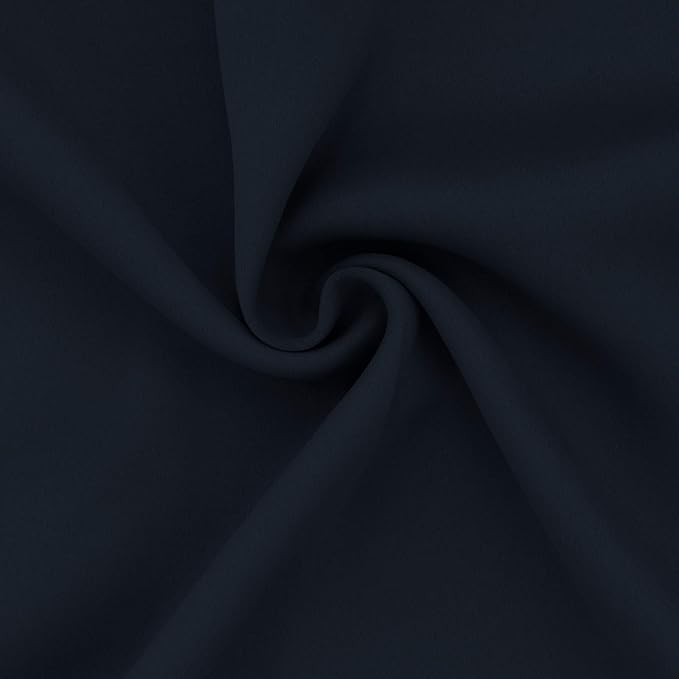 Easy-Going Blackout Curtains for Bedroom, Solid Thermal Insulated Grommet and Noise Reduction Window Drapes, Room Darkening Curtains for Living Room, 2 Panels (52x96 in,Navy)